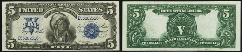 1899 $5 Chief Silver Certificate