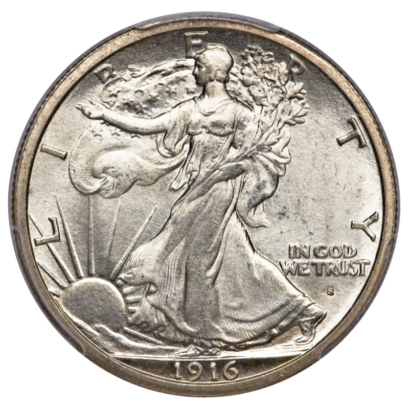 1916-S Walking Liberty Half Dollar obverse