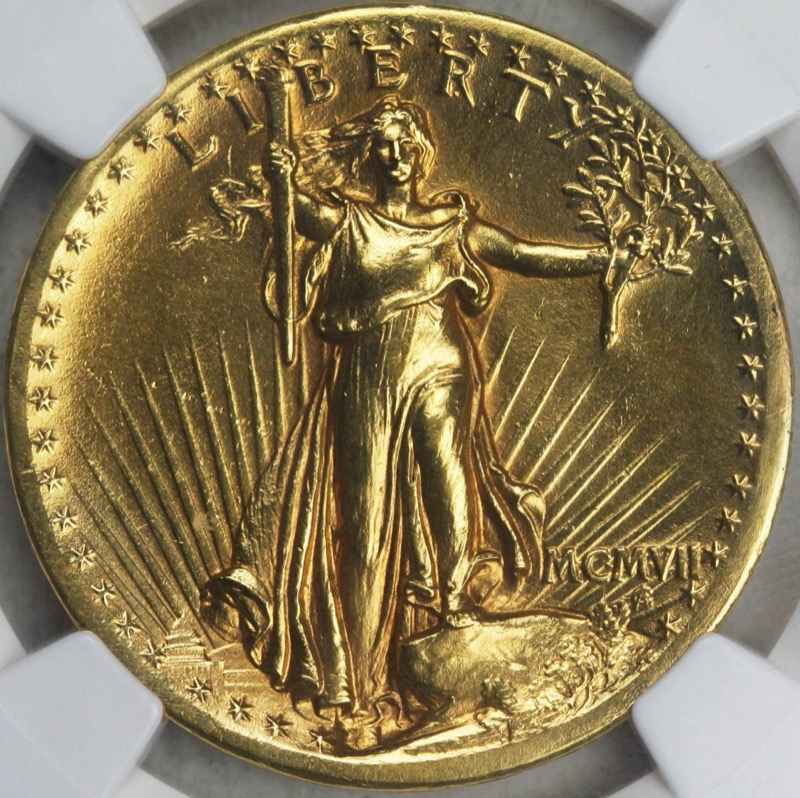 1907 High Relief Saint-Gaudens Double Eagle obverse